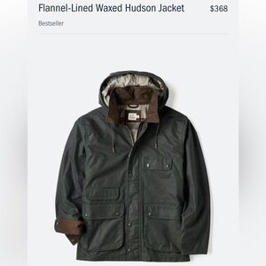 Flannel-Lined Waxed Hudson Jacket - Size M